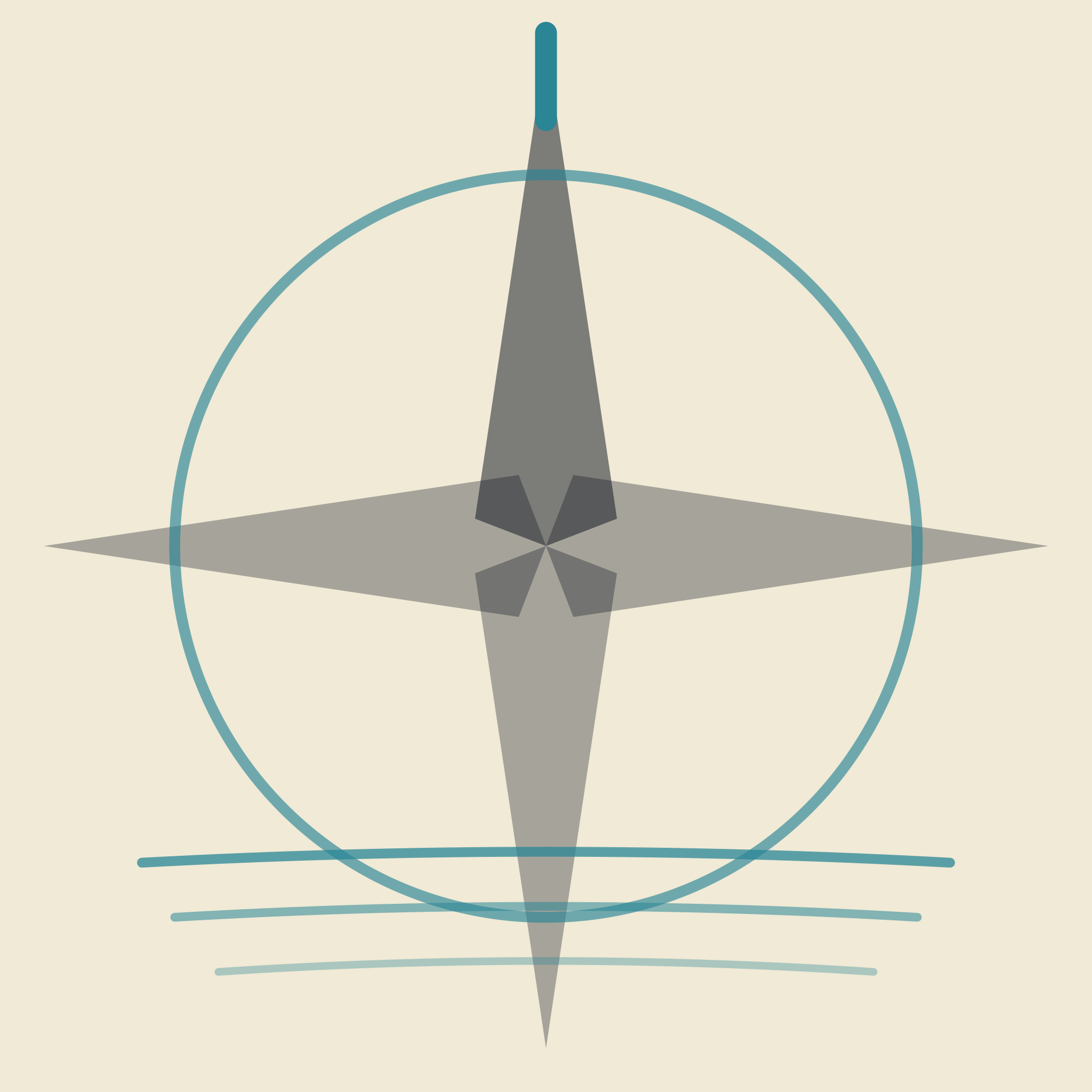 JEMS Marine compass and ship-mark logo